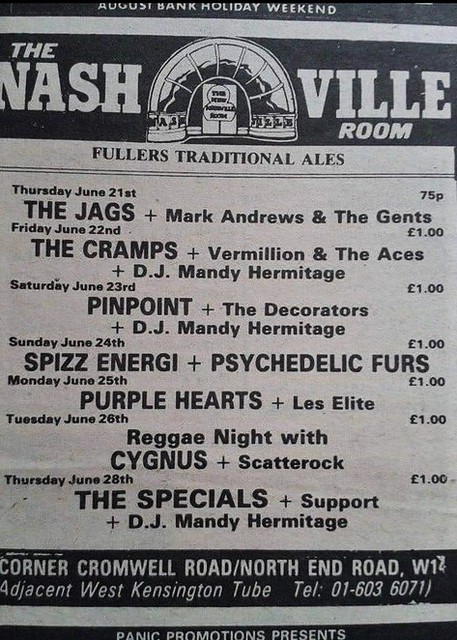 The Cramps and Vermilion and the Aces in the Nashville